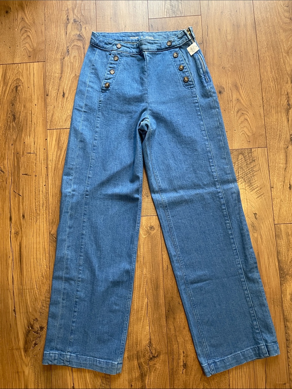 Old Navy High-Rise Wide-Leg Jeans - Blue Denim